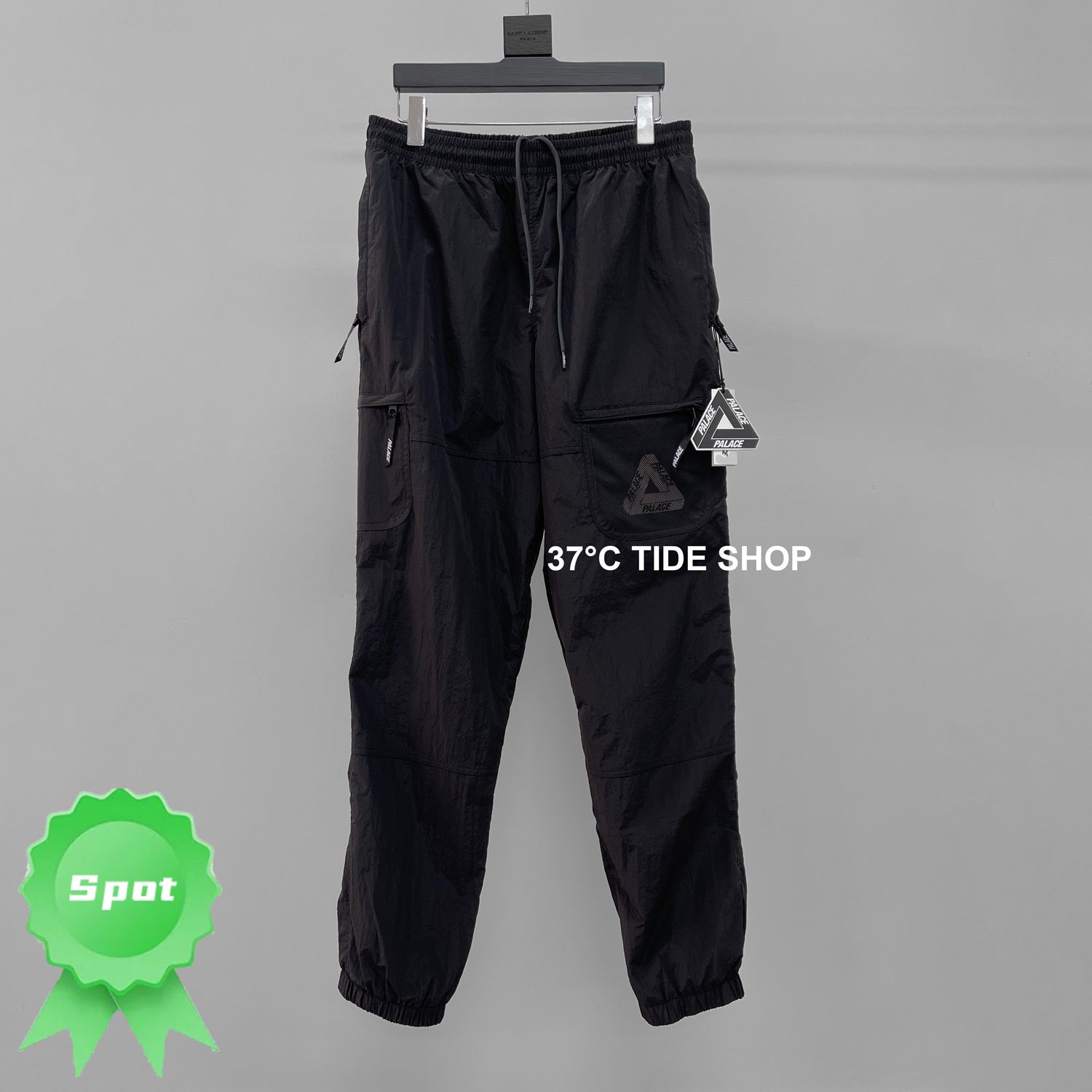 37도 / 팔라스 팬츠 , PALACE Cripstop Grid Joggers Black – Jjinrep