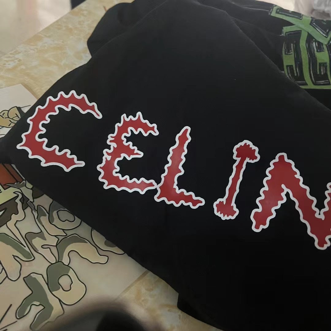 잔디 / 셀린느 반팔티 , Celine 23ss 레드 비즈 반팔