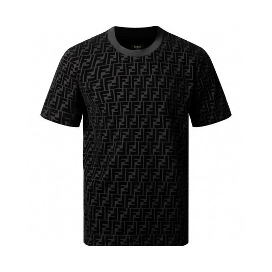 잔디 / 펜디 블랙 피케 노안 플로킹 티셔츠