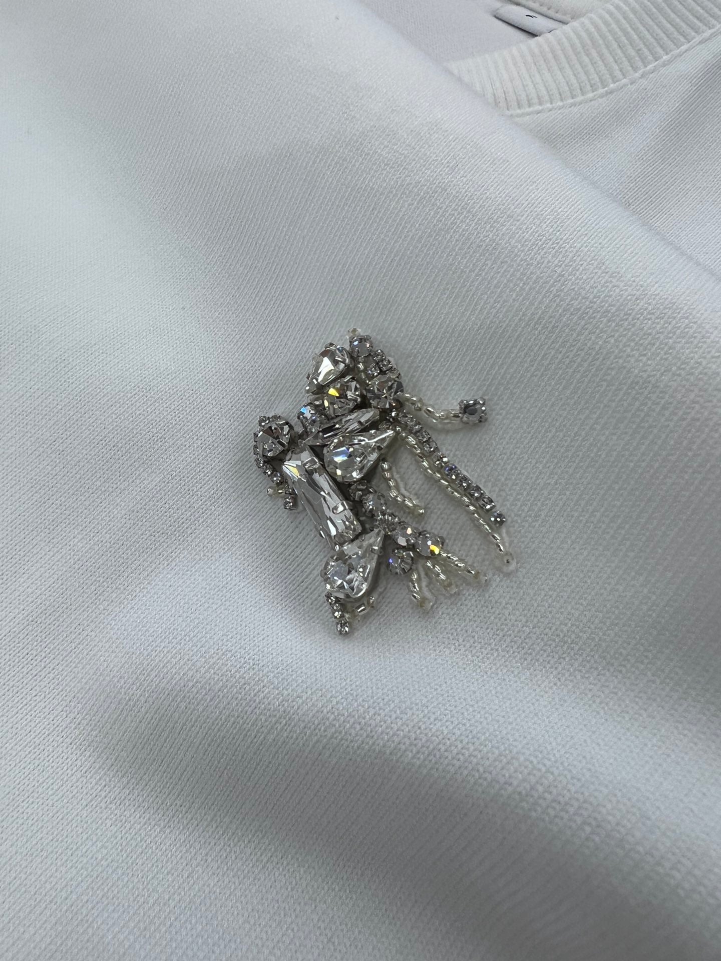 대리석 / BBR, 23 화이트 다이아몬드 라벨 반팔 티셔츠