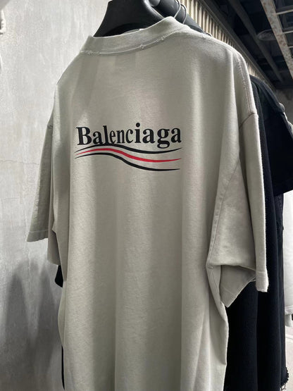 V공장 / Balenciaga 2023SS 뉴 그레이 코크 프린트 반팔