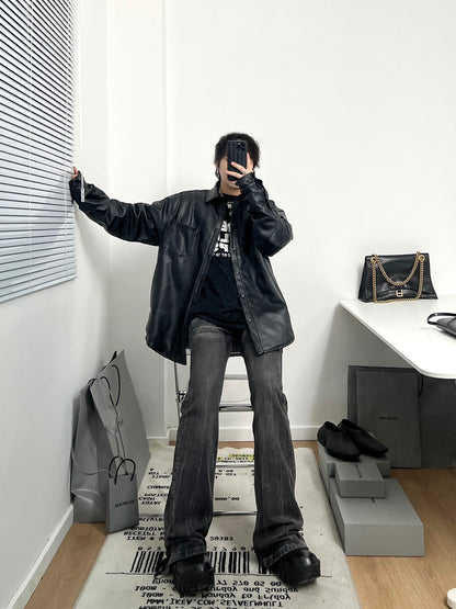 V공장 / Balenciaga 2023FW 자수 가죽 재킷