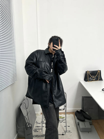 V공장 / Balenciaga 2023FW 자수 가죽 재킷