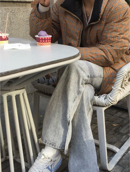 잔디 / 버버리 스몰 체크 무늬 양면 다운 재킷