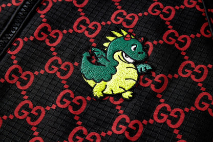 잔디 / 구찌 풀 프린트 지퍼 후드 재킷   Gucci24SS Year of the Dragon Limited