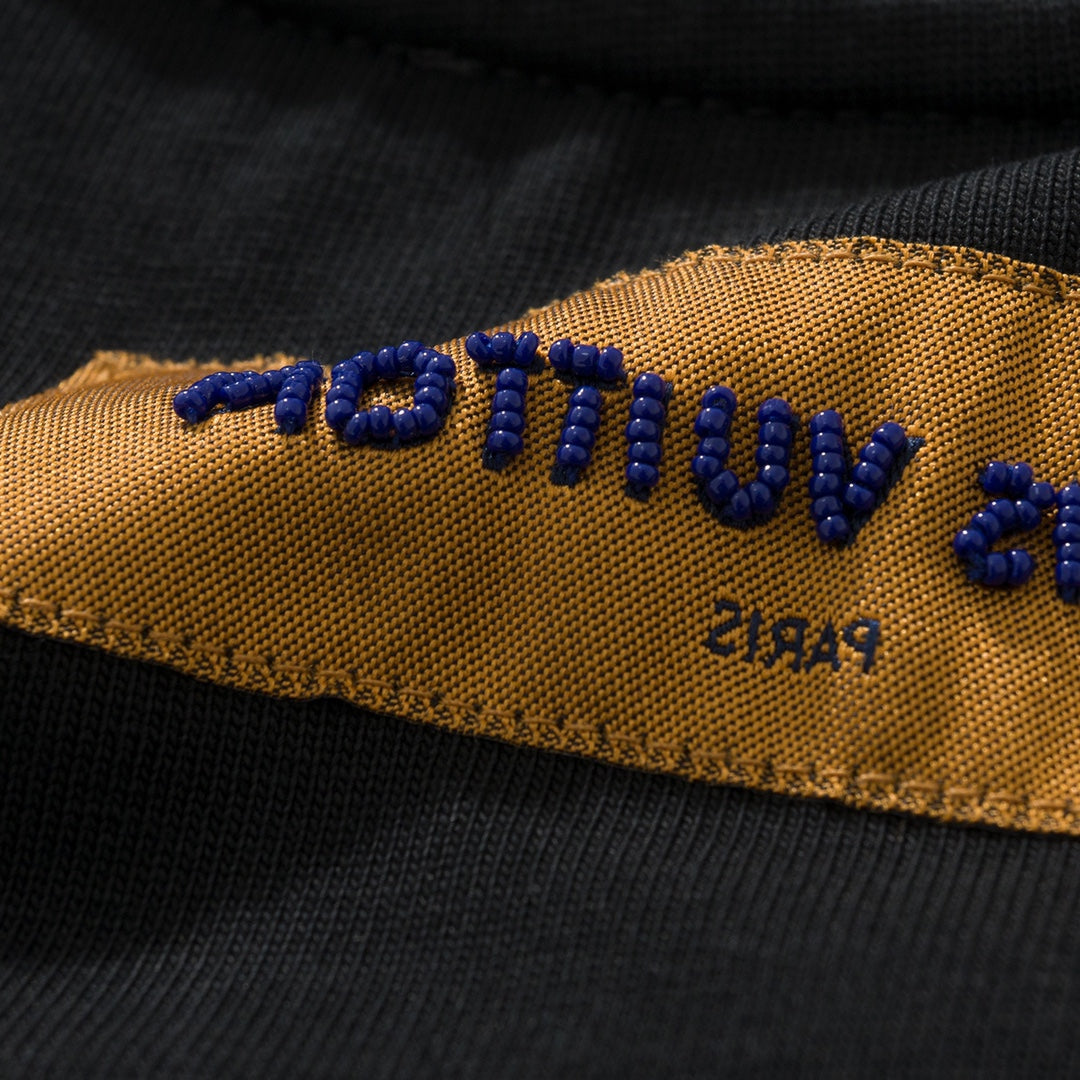 BVG / 루이비통 반팔티 , 비즈 자수 크루 넥 티셔츠