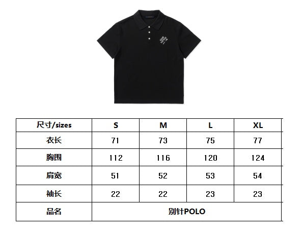 BVG / 루이비통 카라티 , 가슴 자수 브로치 폴로 셔츠