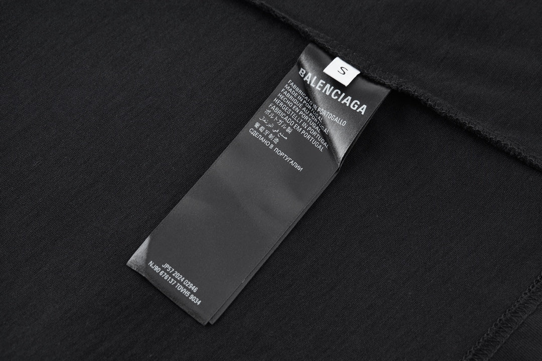 잔디집 / 발렌시아가 반팔티 , Balenciaga 산스크리트 고딕 슈렁크 엘라스틱 슬림 티셔츠