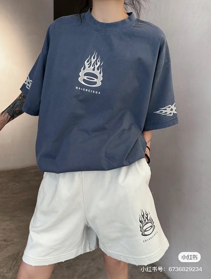 잔디집 / 발렌시아가 반팔티 , Balenciaga 24SS 플레임 8 티셔츠