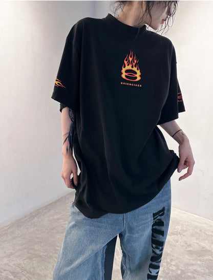 잔디집 / 발렌시아가 반팔티 , Balenciaga 24SS 플레임 8 티셔츠