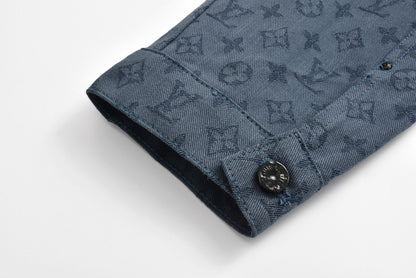 잔디집 / 루이비통 자켓 , LV19ss 다크 패턴 자카드 데님 재킷 (블루)