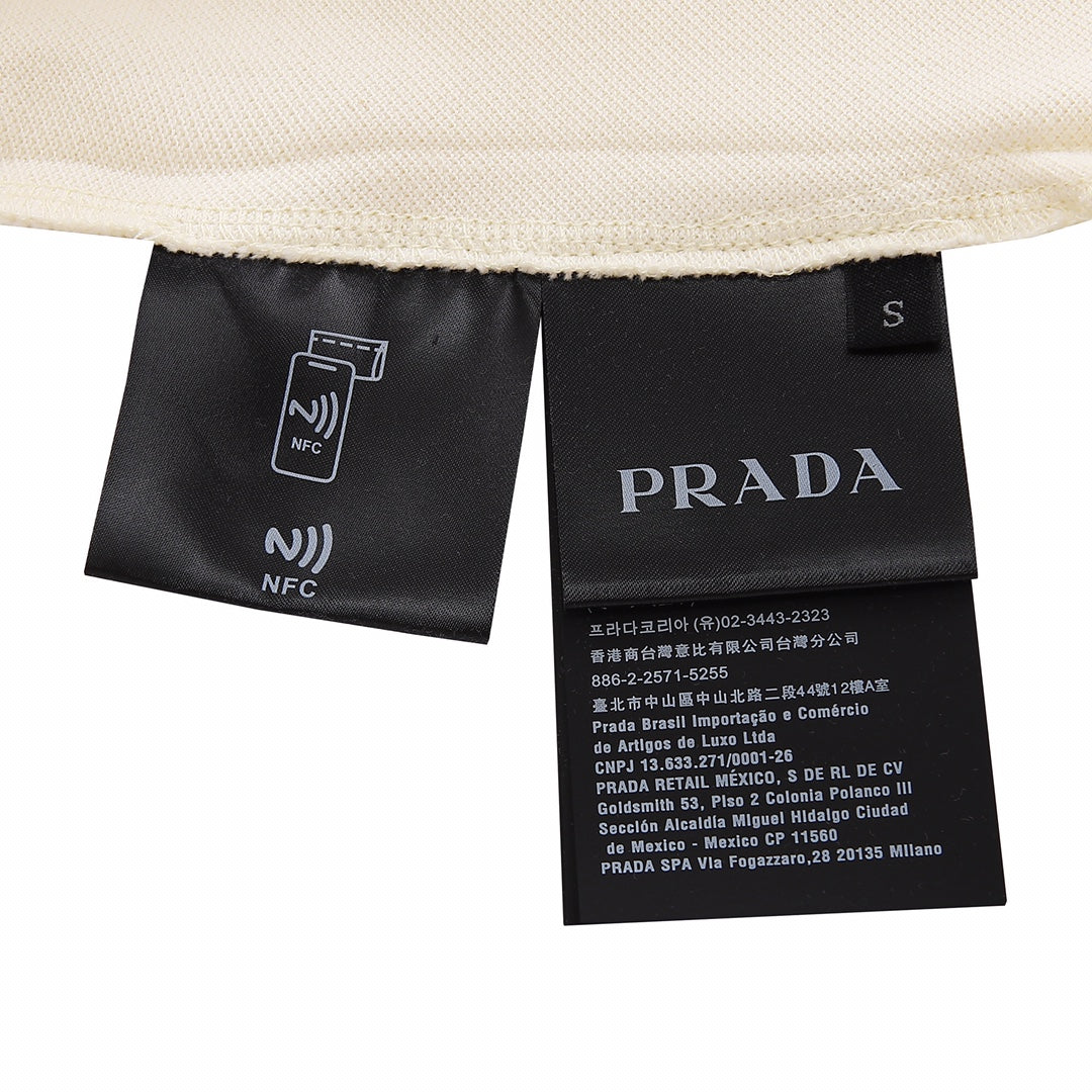 BVG / 프라다 24ss 코튼 트라이앵글 로고 반소매 폴로셔츠