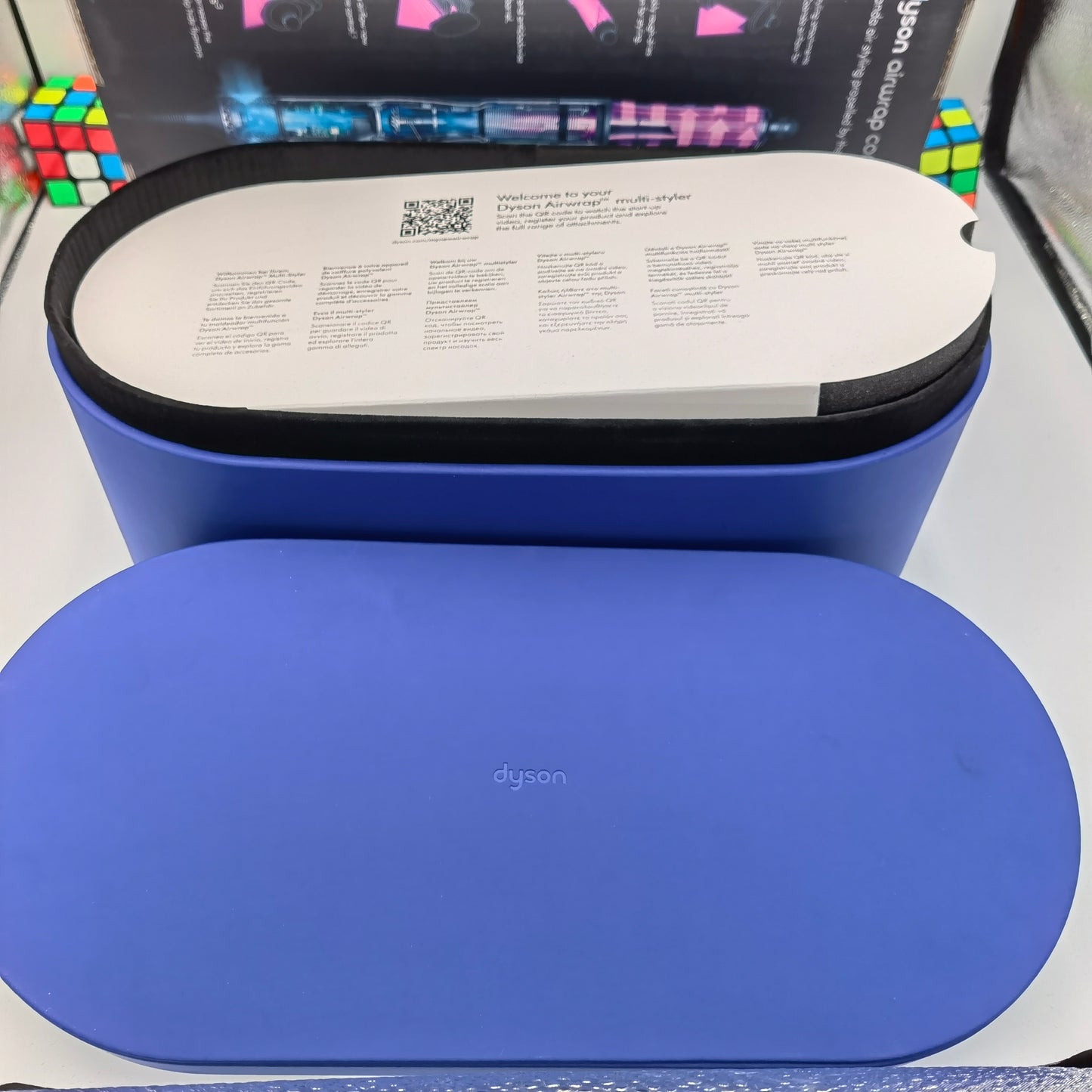 Dyson HS05 periwinkle blue gift box