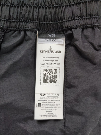 탑스토니 / 스톤아일랜드 반바지 , 23FW L0219 NYLON METAL BERMUDA SHORTS TOPSTONEY 메탈 나일론 반바지