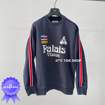 37도 / 팔라스 맨투맨 , PALACE Flag Stripe Crew Navy