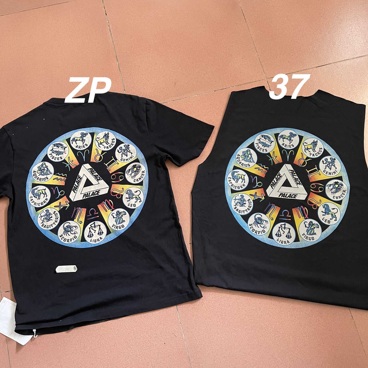 37도 / 팔라스 반팔티 , Black- P Zodigac T-Shirt