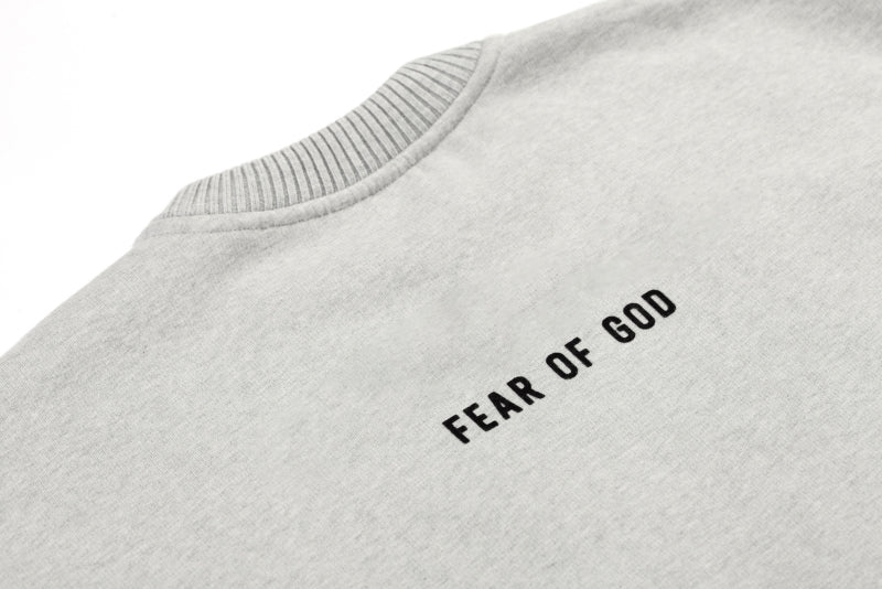 세나 /  FEAR OF GOD FOG 연명 하이 스트리트 타이드 브랜드 플로킹 프린트 레터 루즈 라운드 넥 스웨터