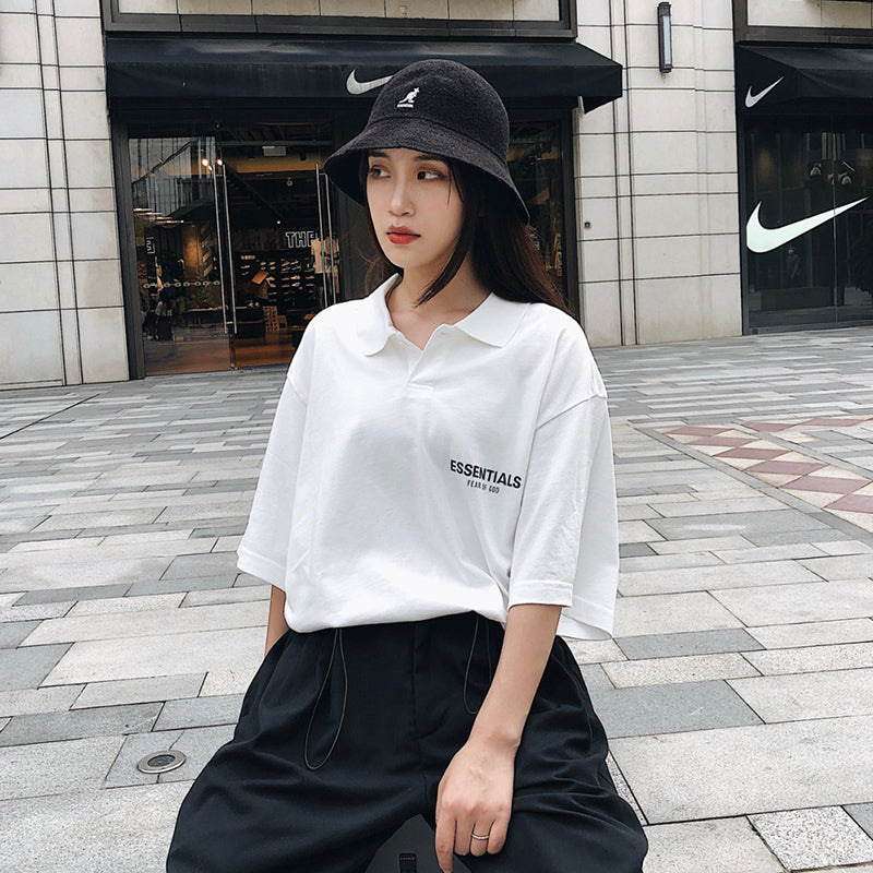 세나 / FOG ESSENTIALS FEAR OF GOD 더블 라인 하이 스트리트 캐주얼 3M 반사 반팔 폴로 셔츠