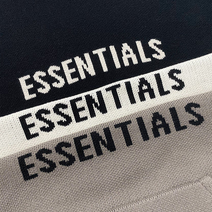 세나 / FOG ESSENTIALS 일곱 번째 시즌 더블 라인 하이 스트리트 스타일 레터 프린트 니트 후드 스웨터