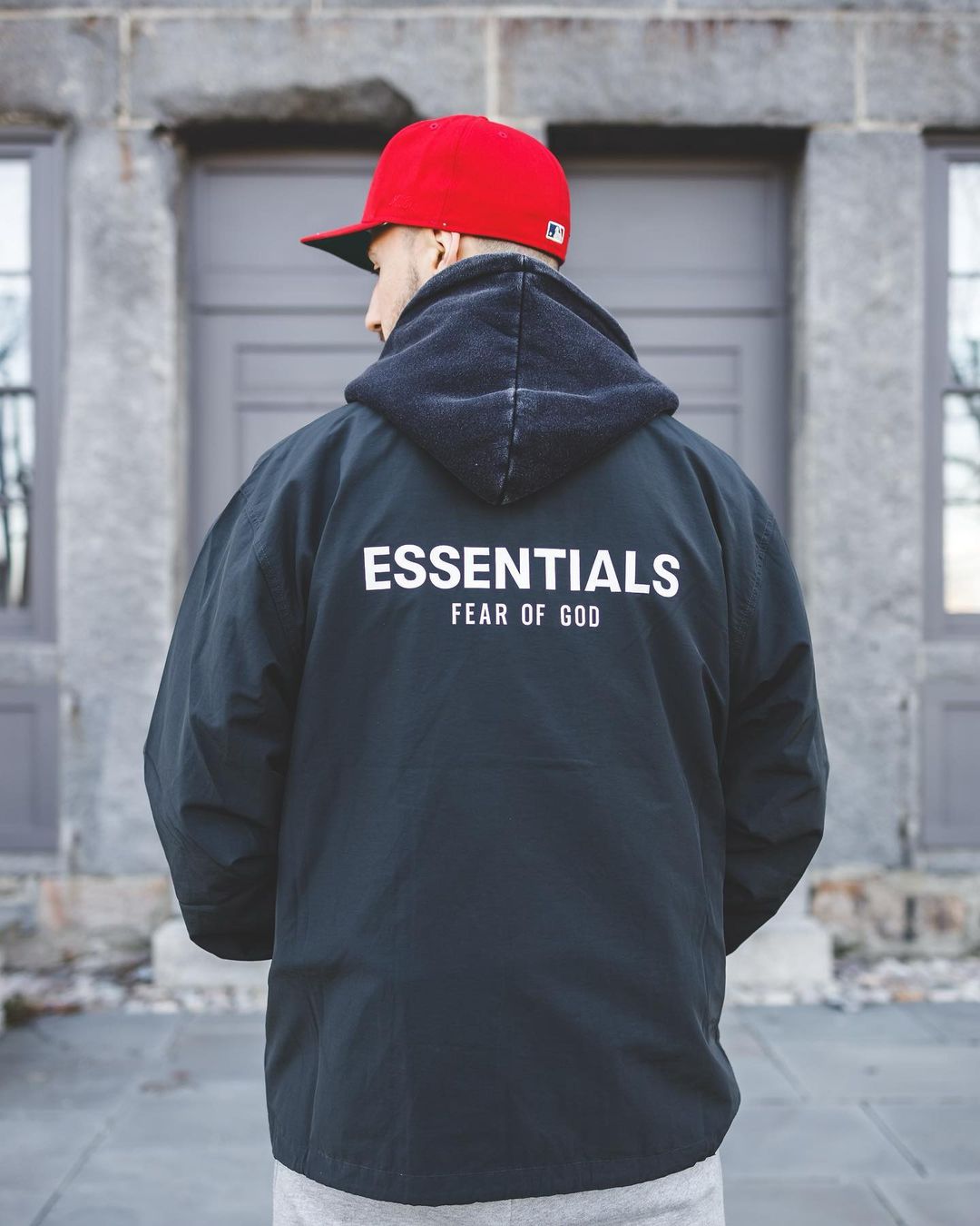 세나 / FOG ESSENTIALS FEAR OF GOD 일곱 번째 시즌 더블 트랙 하이 스트리트 3M 반사 코치 재킷