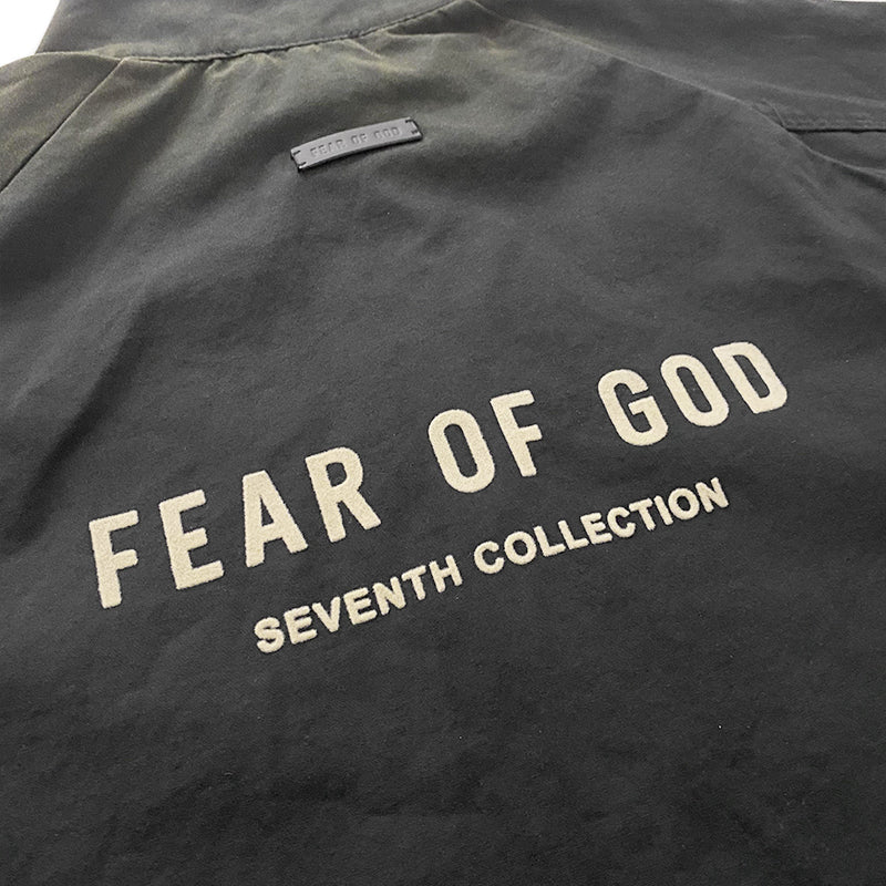 세나 /  FEAR OF GOD FOG 메인 라인 일곱 번째 시즌 하이 스트리트 스타일 올드 칼라 느슨한 나일론 재킷