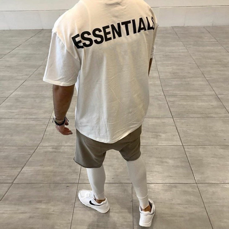 세나 / FOG ESSENTIALS FEAR OF GOD 더블 라인 하이 스트리트 3M 반사 느슨한 반팔 티셔츠