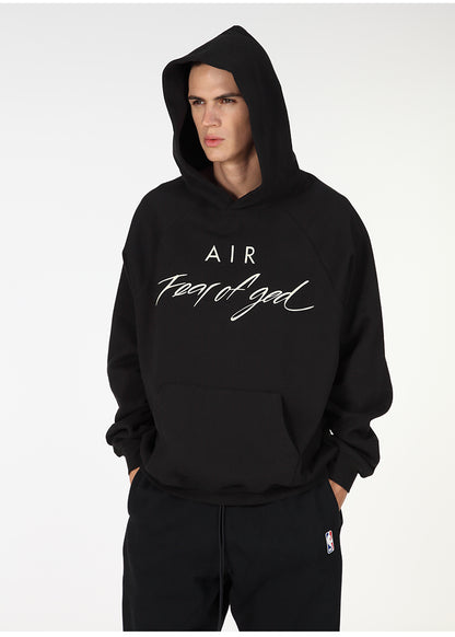 세나 /  FEAR FEAR OF GOD AIR 공동 하이 스트리트 루즈 캐주얼 스포츠 접착 후드