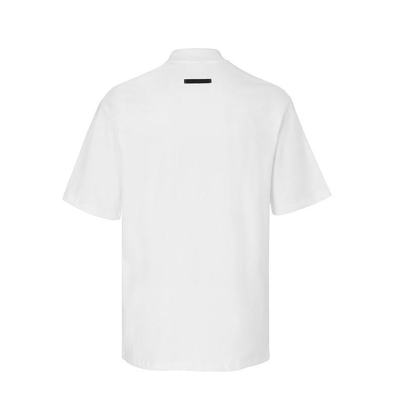 세나 /  FEAR OF GOD FOG 공동 하이 스트리트 조수 브랜드 양각 인쇄 느슨한 라운드 넥 반팔 티셔츠