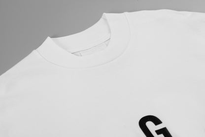 세나 /  FEAR OF GOD FOG 공동 하이 스트리트 조수 브랜드 양각 인쇄 느슨한 라운드 넥 반팔 티셔츠