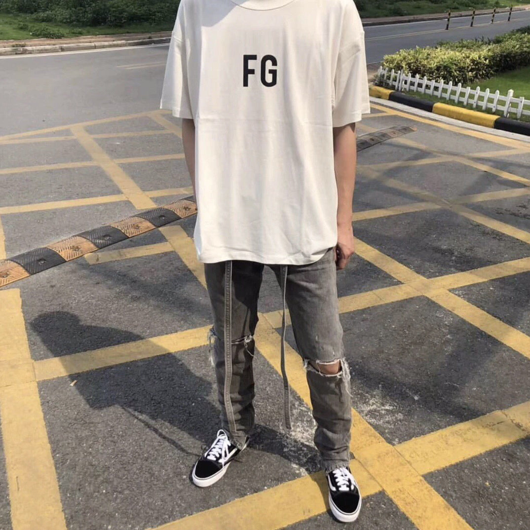 세나 / FOG FEAR OF GOD 여섯 번째 시즌 메인 라인 루즈 하이 스트리트 FG 풍부하고 고귀한 프린트 내마모성 반팔 티셔츠