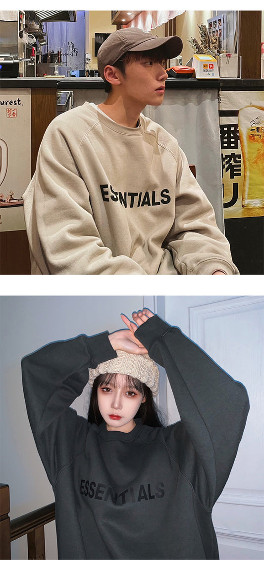 세나 / FOG ESSENTIALS FEAR OF GOD 일곱 번째 시즌 이중선 풀 문자 인쇄 스웨터