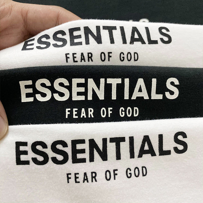 세나 / FEAR OF GOD FOG ESSENTISALS 더블 라인 하이 스트리트 여름 느슨한 편지 반팔