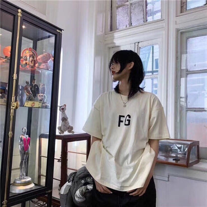 세나 / FOG FEAR OF GOD 여섯 번째 시즌 메인 라인 루즈 하이 스트리트 FG 풍부하고 고귀한 프린트 내마모성 반팔 티셔츠