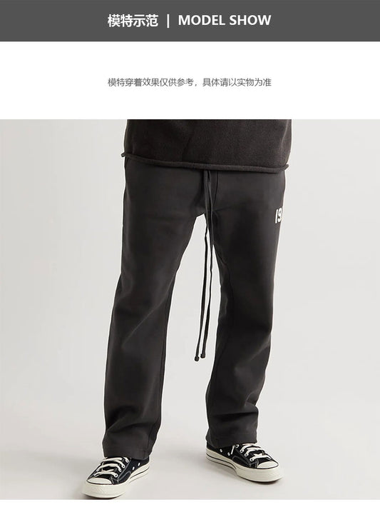 세나 /  하이 스트리트 루즈 캐주얼 1977 Flocking Wide Mouth Drawstring Trousers