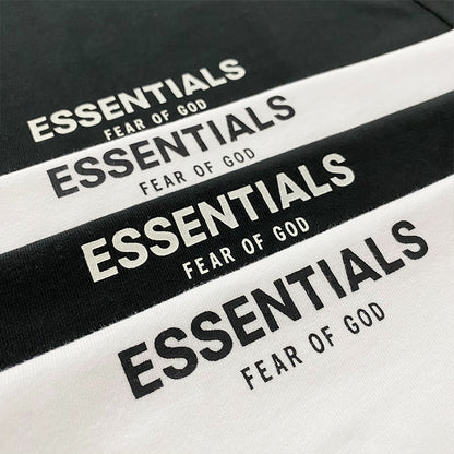 세나 / FEAR OF GOD FOG ESSENTISALS 더블 라인 하이 스트리트 여름 느슨한 편지 반팔