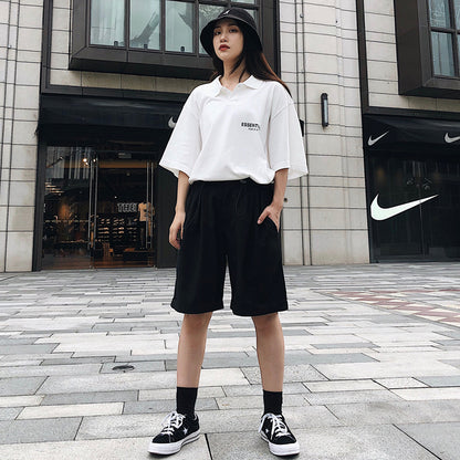 세나 / FOG ESSENTIALS FEAR OF GOD 더블 라인 하이 스트리트 캐주얼 3M 반사 반팔 폴로 셔츠