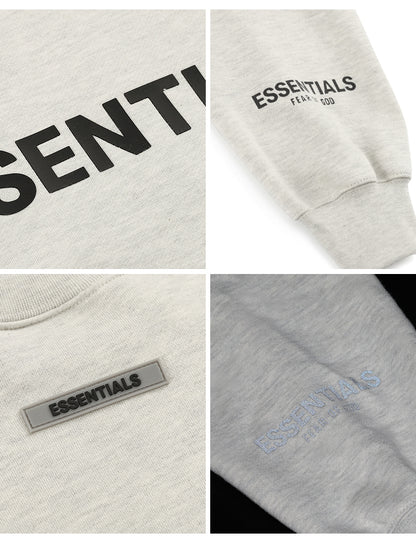 세나 / FOG ESSENTIALS FEAR OF GOD 일곱 번째 시즌 이중선 풀 문자 인쇄 스웨터