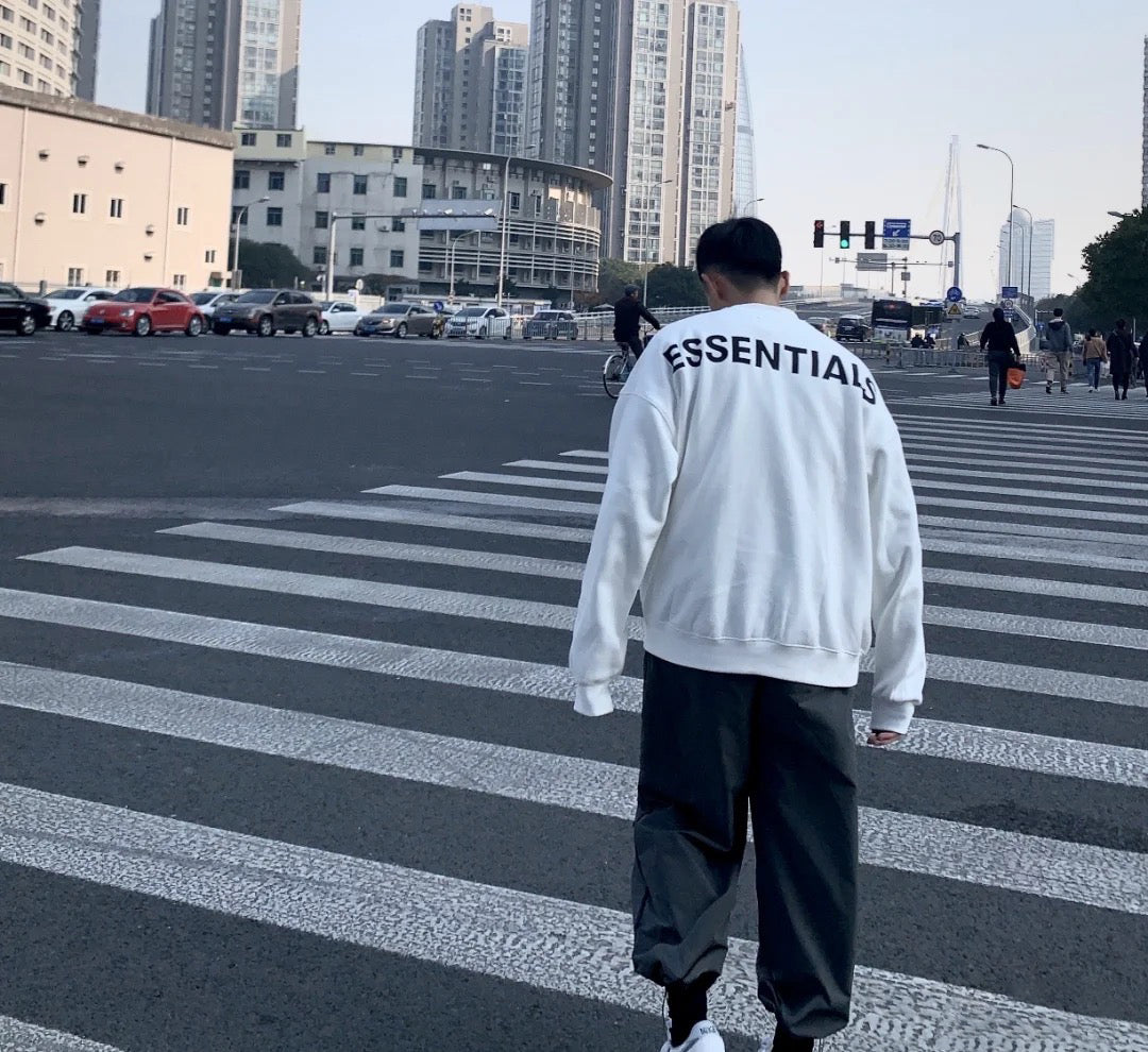 세나 /  FOG ESSENTIALS FEAR OF GOD 더블 라인 하이 스트리트 3M 반사 프린트 레터 스웨터