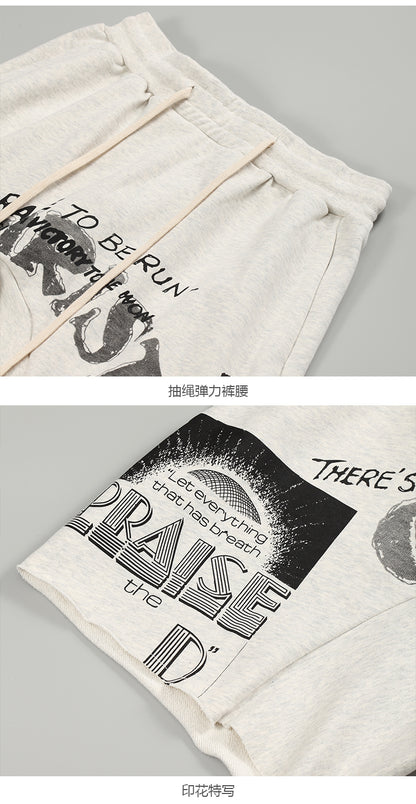 세나 /  RRR123 FOG FEAR OF GOD 하이 스트리트 루스 캐주얼 프린트 Holy Jesus Washing Shorts