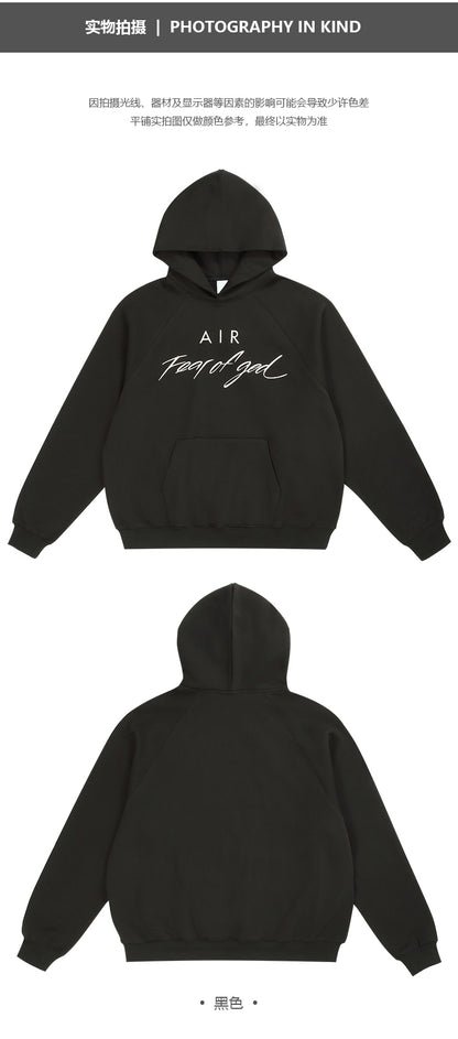 세나 /  FEAR FEAR OF GOD AIR 공동 하이 스트리트 루즈 캐주얼 스포츠 접착 후드