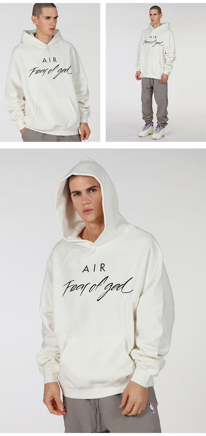 세나 /  FEAR FEAR OF GOD AIR 공동 하이 스트리트 루즈 캐주얼 스포츠 접착 후드