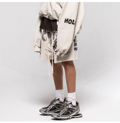 세나 /  RRR123 FOG FEAR OF GOD 하이 스트리트 루스 캐주얼 프린트 Holy Jesus Washing Shorts