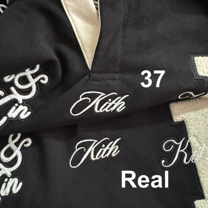 37도 / KITH Nelson Colared Pullover 레터링 지도자수 폴로 맨투맨