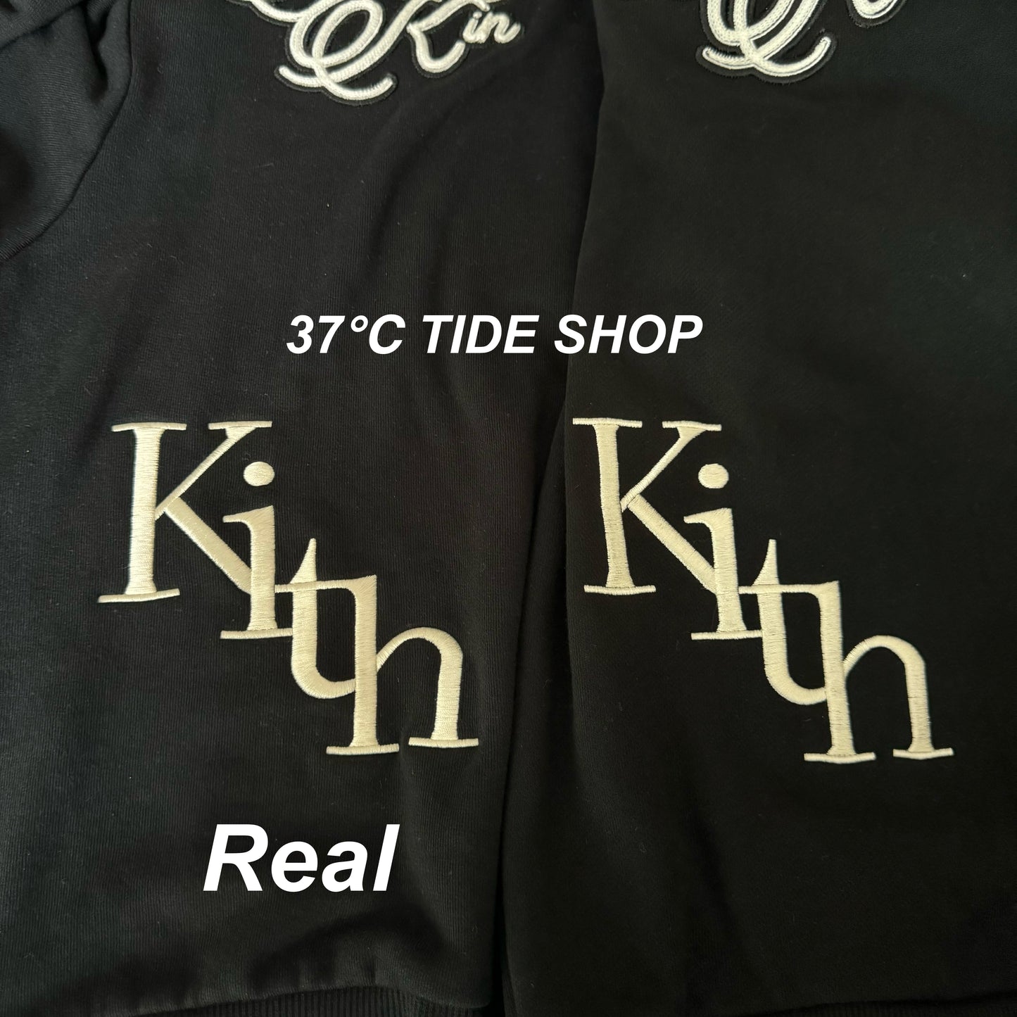 37도 / KITH Nelson Colared Pullover 레터링 지도자수 폴로 맨투맨