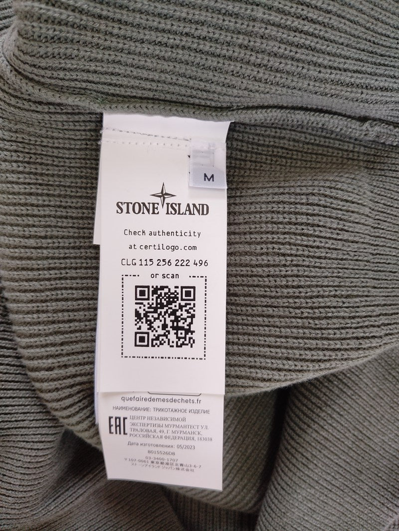 탑스토니 / 스톤아일랜드 24SS 526D8 코튼 집업가디건 니트 TOPSTONEY