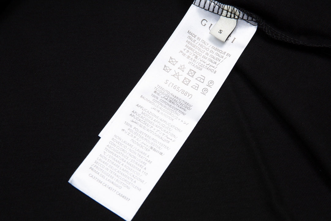 체인2호 / 구찌 반팔티, 구찌 2024 용의 해 시리즈 카툰 패턴 문자 프린트 반팔 티셔츠