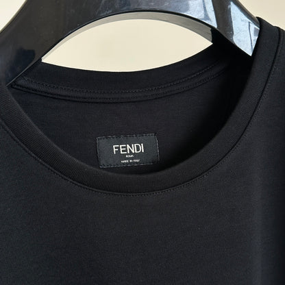 체인2호 / 펜디 반팔, Fend*/Fendi 24ss 대형 요소 자수 문자 봄 여름 코튼 라운드넥 반소매