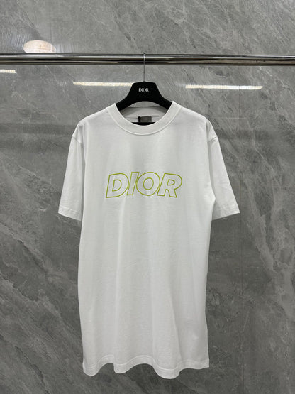 TJ셀러 / 디올 프로듀스 비치 시리즈 자수 코튼 티셔츠